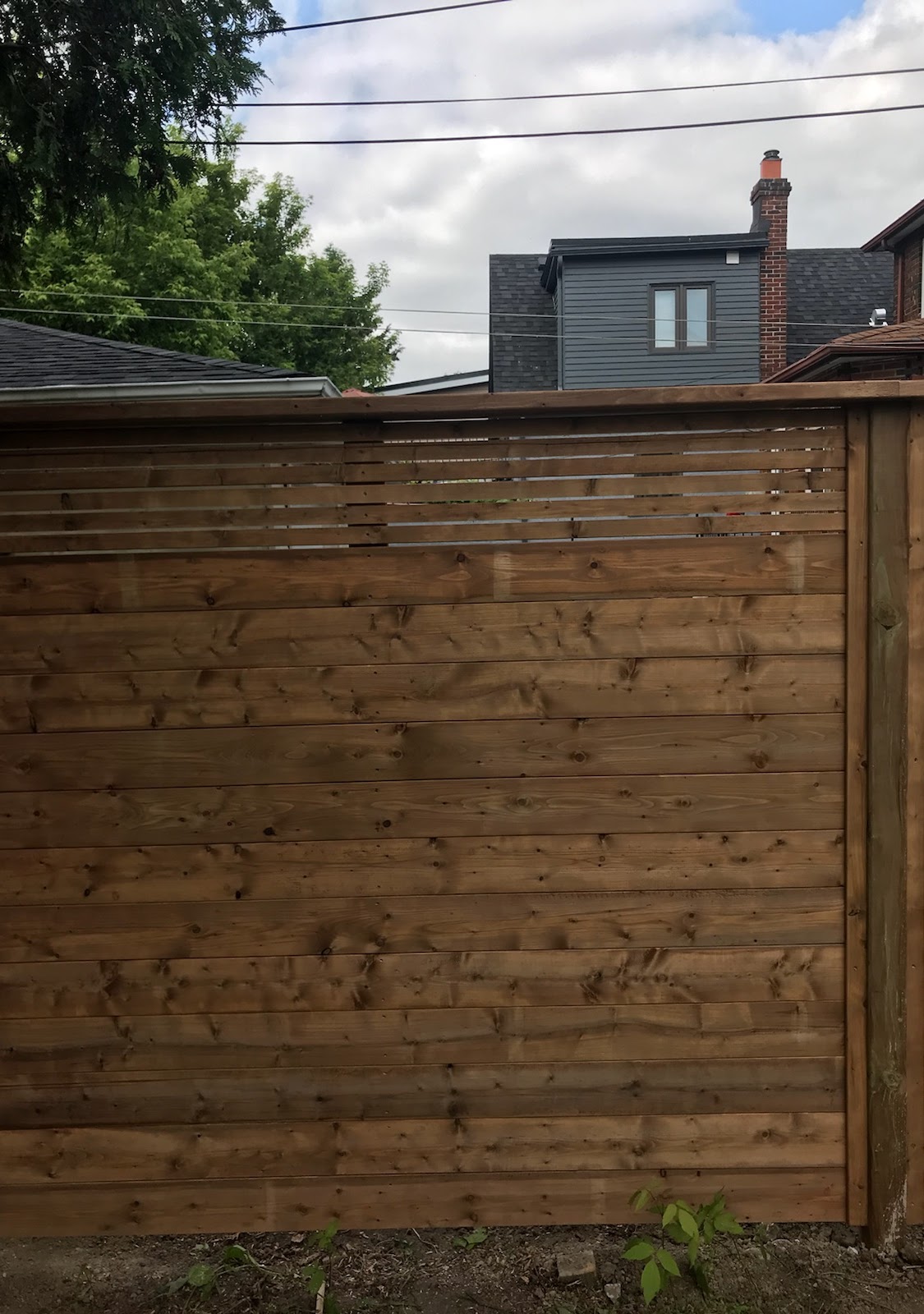 Horizontal cedar fence Toronto
